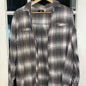 BDG Lavender Plaid Shirt